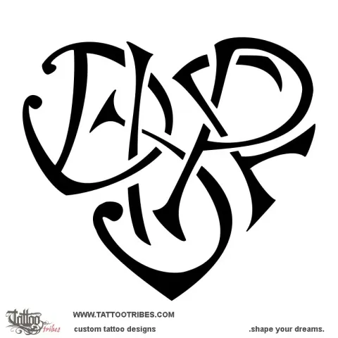 D+J+I+P+F Heart