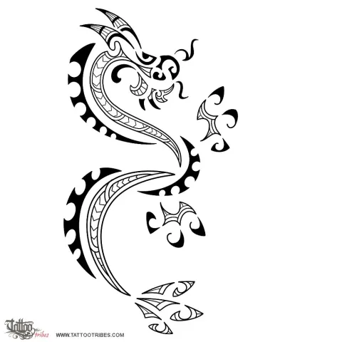 Maori style dragon