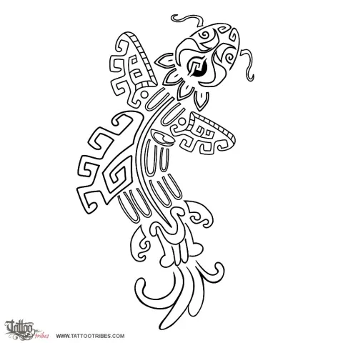 Aztec style koi carp