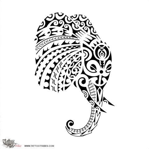 Elephant (Prosperity) tattoo design thumbnail