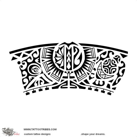 Úa me tahi (Two and one) tattoo design thumbnail