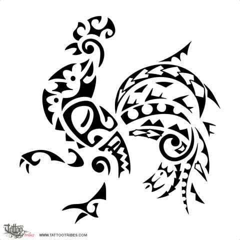 Rooster (France) tattoo design thumbnail