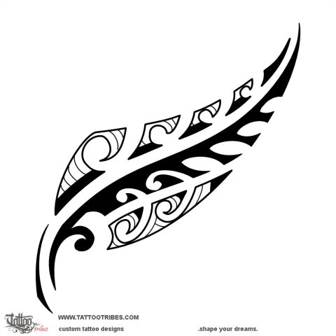 Fern frond (Rebirth) tattoo design thumbnail