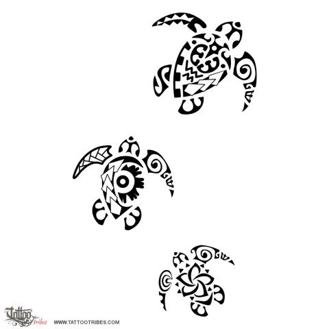 3 Turtles (Brothers) tattoo design thumbnail