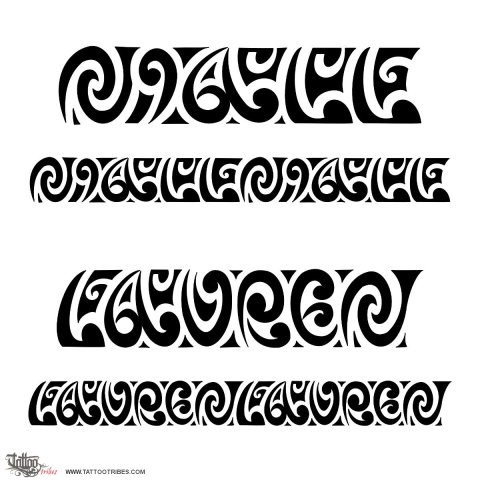 Niall & Lauren (Maorigrams) tattoo design thumbnail
