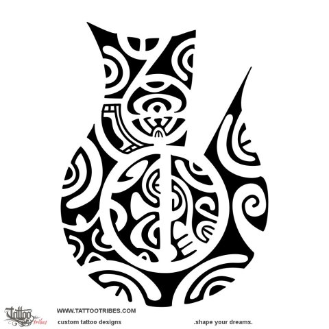 Ahi a me vai (Fire and water) tattoo design thumbnail