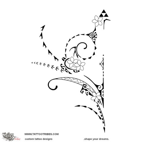 Mohala (Blossoming) tattoo design thumbnail