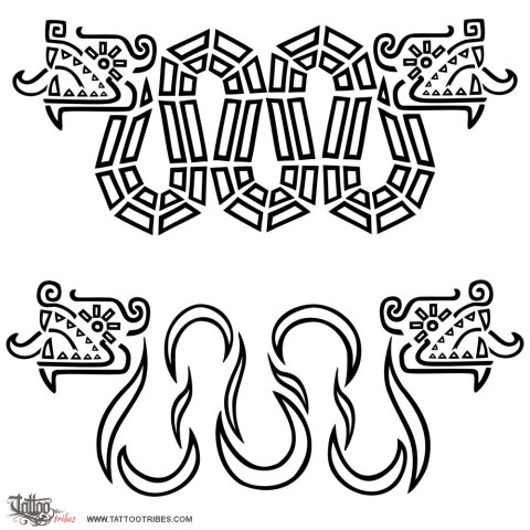 Double-headed serpent (Sacred to the gods) tattoo design thumbnail