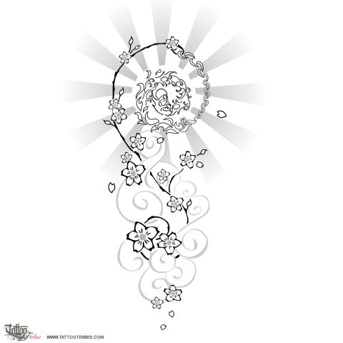 Balancing karma (Shadow and light) tattoo design thumbnail