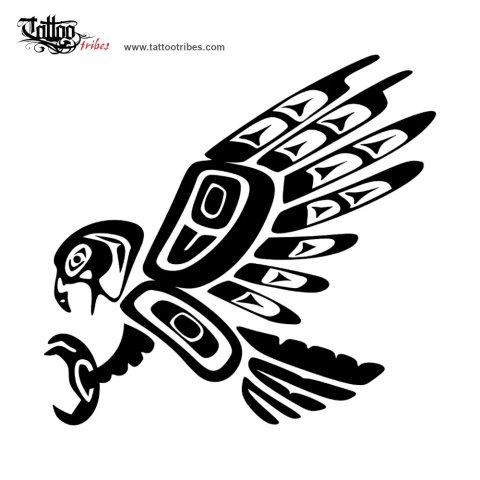 Haida Eagle (Fierceness, leadership) tattoo design thumbnail