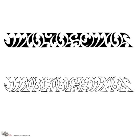 Maorigram (MALALSEMAL) tattoo design thumbnail