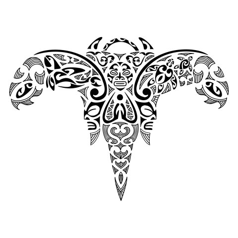 Manta angel (Protection, freedom) tattoo design thumbnail