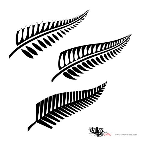 Maori fern (Life, tranquillity) tattoo design thumbnail