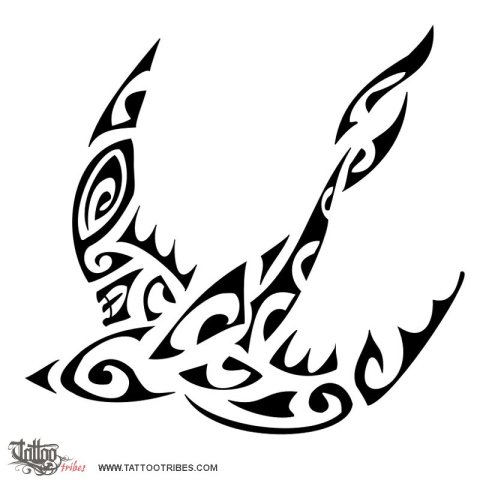 Swallow (Freedom, fidelity) tattoo design thumbnail