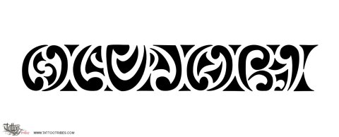 Maorigram (Olujobi) tattoo design thumbnail