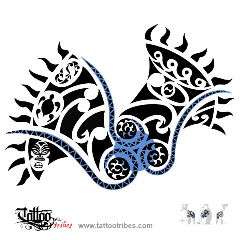 Sun shoulder (Maori cover-up) tattoo design thumbnail