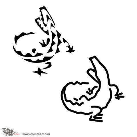 Alligator (Energy and protection) tattoo design thumbnail