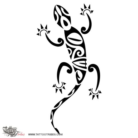 Lucky lizard (Protection, luck) tattoo design thumbnail