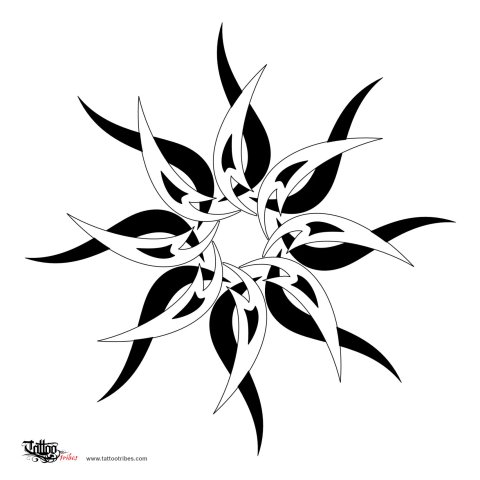 Tribal sun (Strength, royalty) tattoo design thumbnail