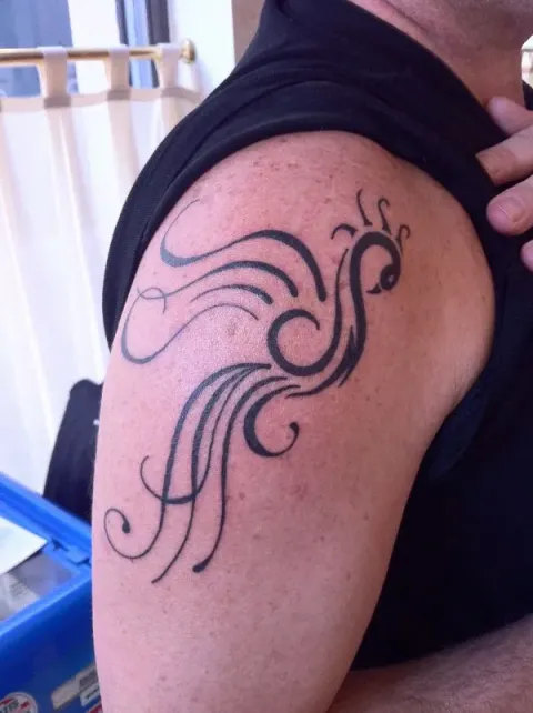 Marco's photo of the Tribal phoenix, Tribal phoenix, Eternity, rebirth tattoo