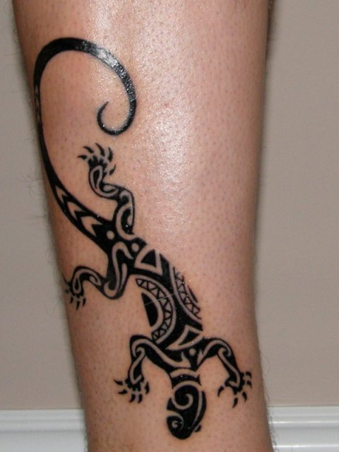 Adam - Lizard: real inked placement tattoo photo thumbnail