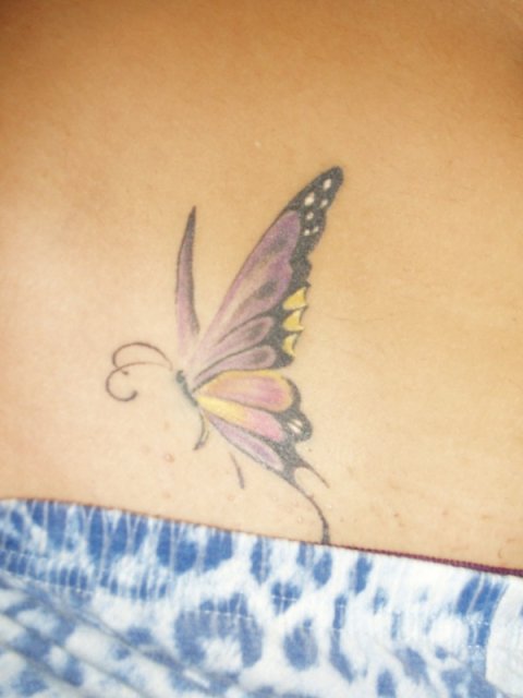 Adele - farfalla: real inked placement tattoo photo thumbnail