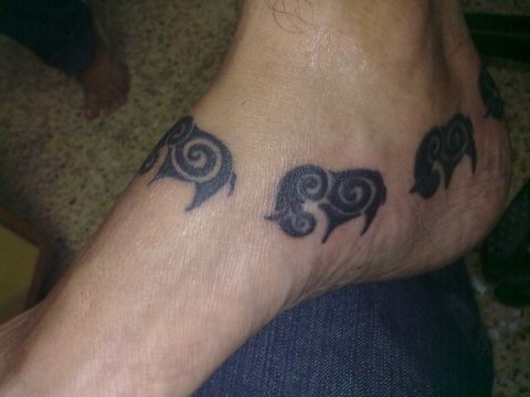 Akhil - elephants: real inked placement tattoo photo thumbnail