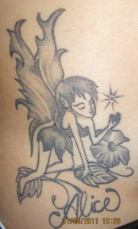 Alice - Fairie: real inked placement tattoo photo thumbnail