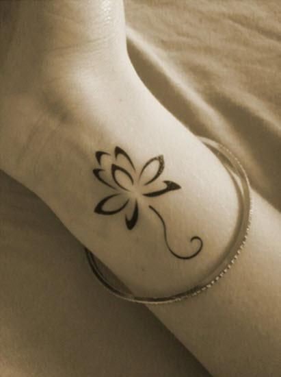 Anna - Lotus flower: real inked placement tattoo photo thumbnail