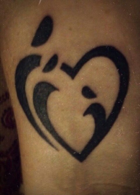 Bonnie - parents heart: real inked placement tattoo photo thumbnail