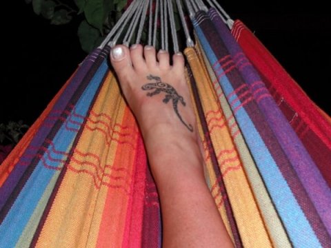 Bronwen - Lizard: real inked placement tattoo photo thumbnail