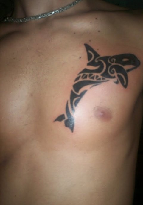 Diego - Killer whale: real inked placement tattoo photo thumbnail