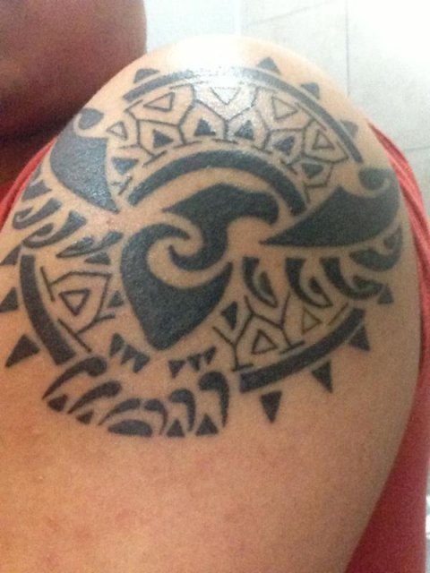 Dung - Eagle sun: real inked placement tattoo photo thumbnail