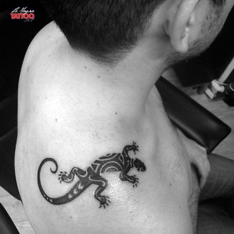 Gabor - lizard: real inked placement tattoo photo thumbnail