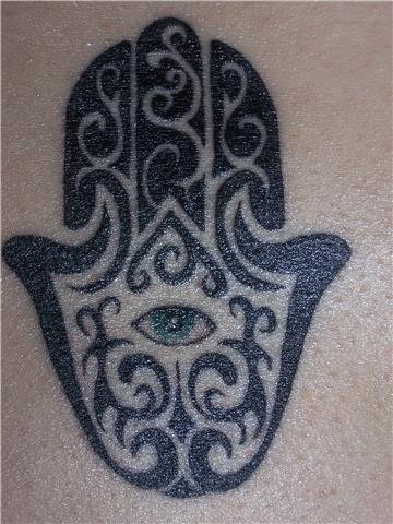 Gemma - Hamsa: real inked placement tattoo photo thumbnail