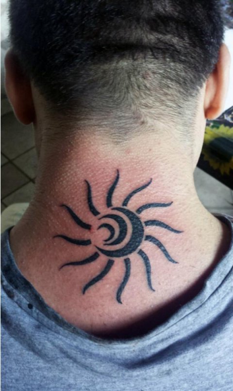 Giuseppe - Sun 3 moons: real inked placement tattoo photo thumbnail