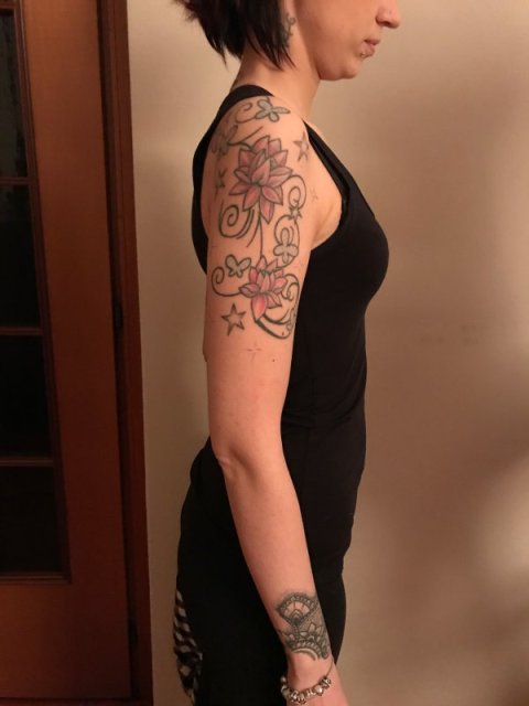 Guest - Lotus and butterflies: real inked placement tattoo photo thumbnail