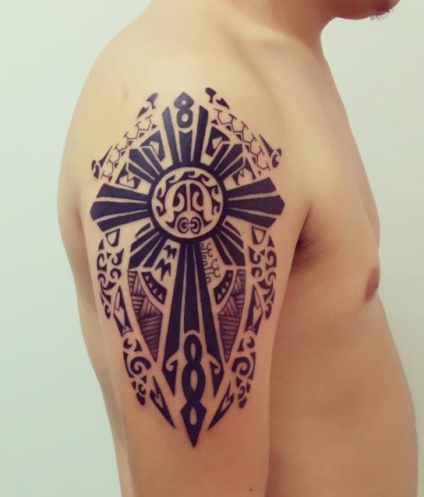 Guest - Filipino sun turtle: real inked placement tattoo photo thumbnail