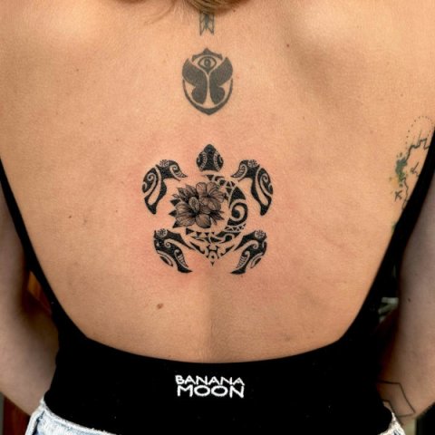 Guest - Moon turtle: real inked placement tattoo photo thumbnail