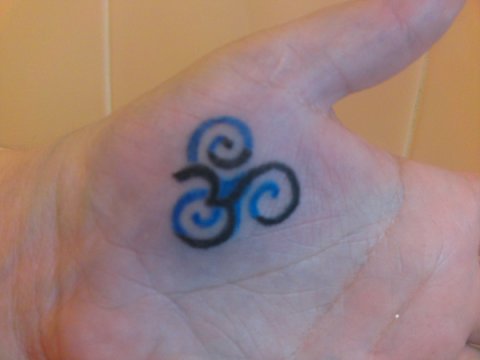 Jay - Triskell and Aum: real inked placement tattoo photo thumbnail