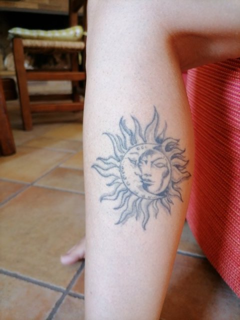 Jessica - Sunmoon: real inked placement tattoo photo thumbnail