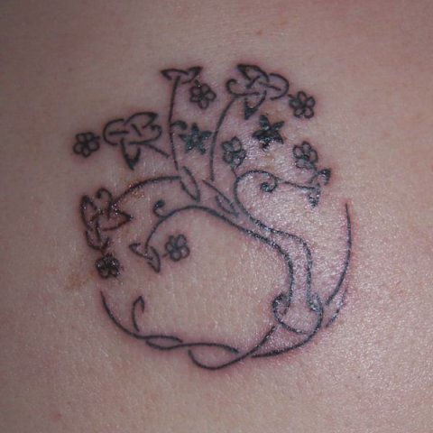 Lynn - Tree of life: real inked placement tattoo photo thumbnail
