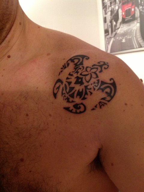 Mauro - Simone turtle: real inked placement tattoo photo thumbnail