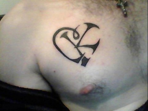 Pedro - C+K heart: real inked placement tattoo photo thumbnail