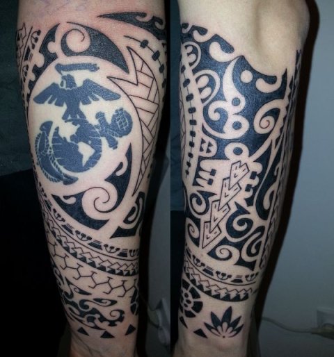 Peter - Fighter: real inked placement tattoo photo thumbnail