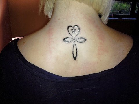 Samantha - Ankh heart: real inked placement tattoo photo thumbnail