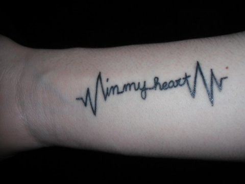 Samuele - Heartbeat: real inked placement tattoo photo thumbnail