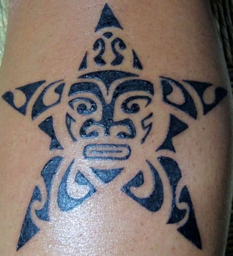 Seba - Turtle star: real inked placement tattoo photo thumbnail