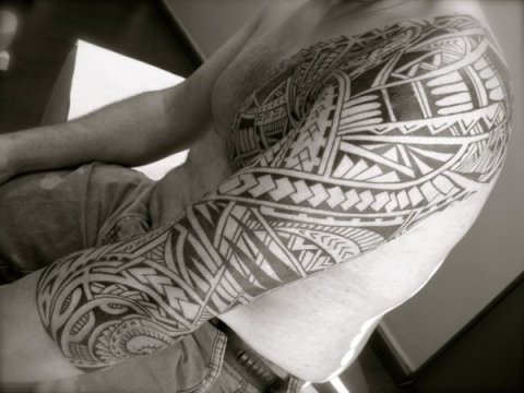 Tanne - Samoan: real inked placement tattoo photo thumbnail