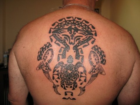 Tim - Ocean: real inked placement tattoo photo thumbnail